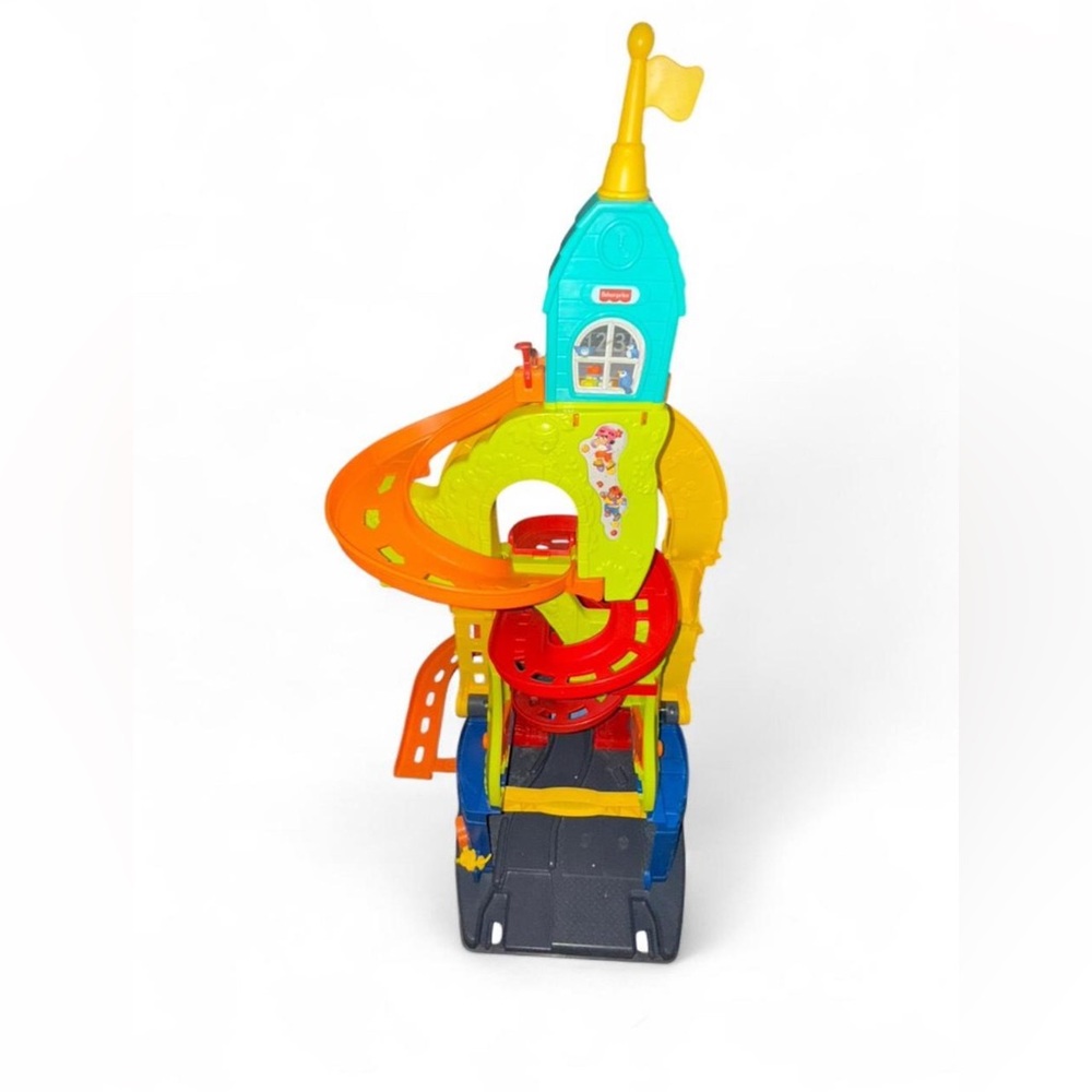 Fisher Price Little People Sit N Stand Skyway 2 In 1 Vehicle Racing Playset.